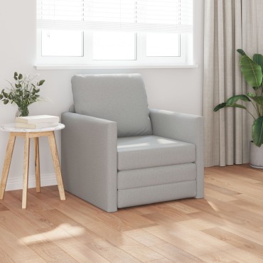 vidaXL Καναπές Κρεβάτι 2 σε 1 Συννεφί Γκρι 74x77x81cm Υφάσματος 1 τεμ. Γωνιακός