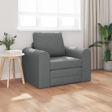 vidaXL Καναπές Κρεβάτι 2 σε 1 Σκούρος Γκρι 98x71x83cm Ύφασμα 1 τεμ. Γωνιακός