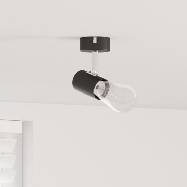 vidaXL Φωτιστικό Οροφής 1 Ρυθμιζόμενο Μαύρο E27