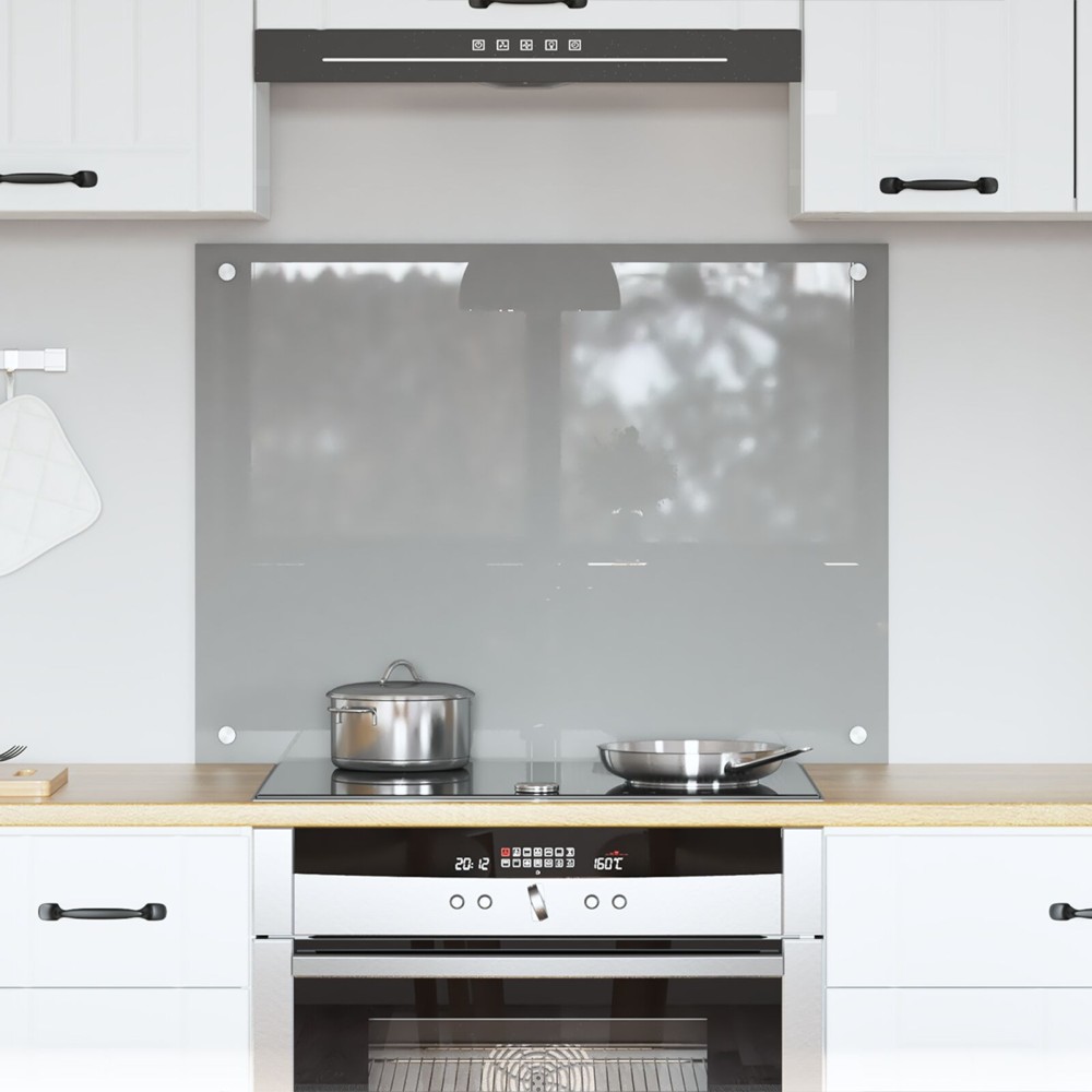 vidaXL Φωτιστικό Πίσω Κουζίνας σε Ανοιχτό Γκρι 80x60x0,6 εκ από Σκληρυμένο Γυαλί