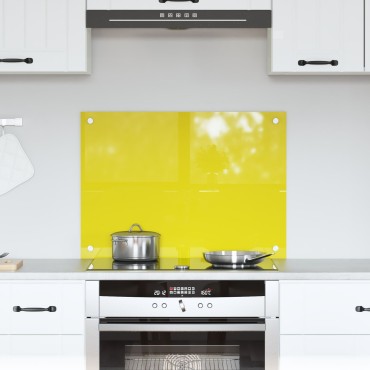 vidaXL Κίτρινος Πίνακας Κουζίνας 70x50x0,6 εκ από Σκληρυμένο Γυαλί