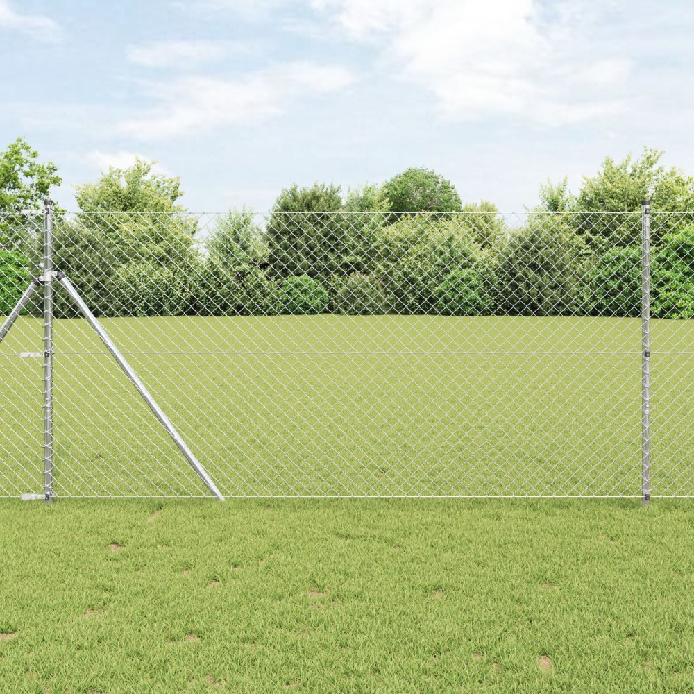 vidaXL ΦENCE Δεσμός 1.2x10 μ Γαλβανισμένο Ατσάλι 1000x0.2x120cm