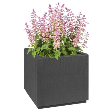 vidaXL Γλάστρα Κήπου Σκούρο Γκρί 36x36x35 εκ. PP