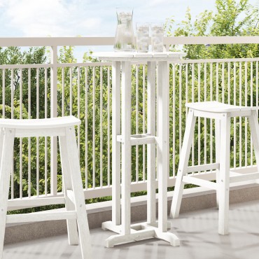 vidaXL Τραπέζι Μπαρ Λευκό 55x55x107cm 1 τεμ.
