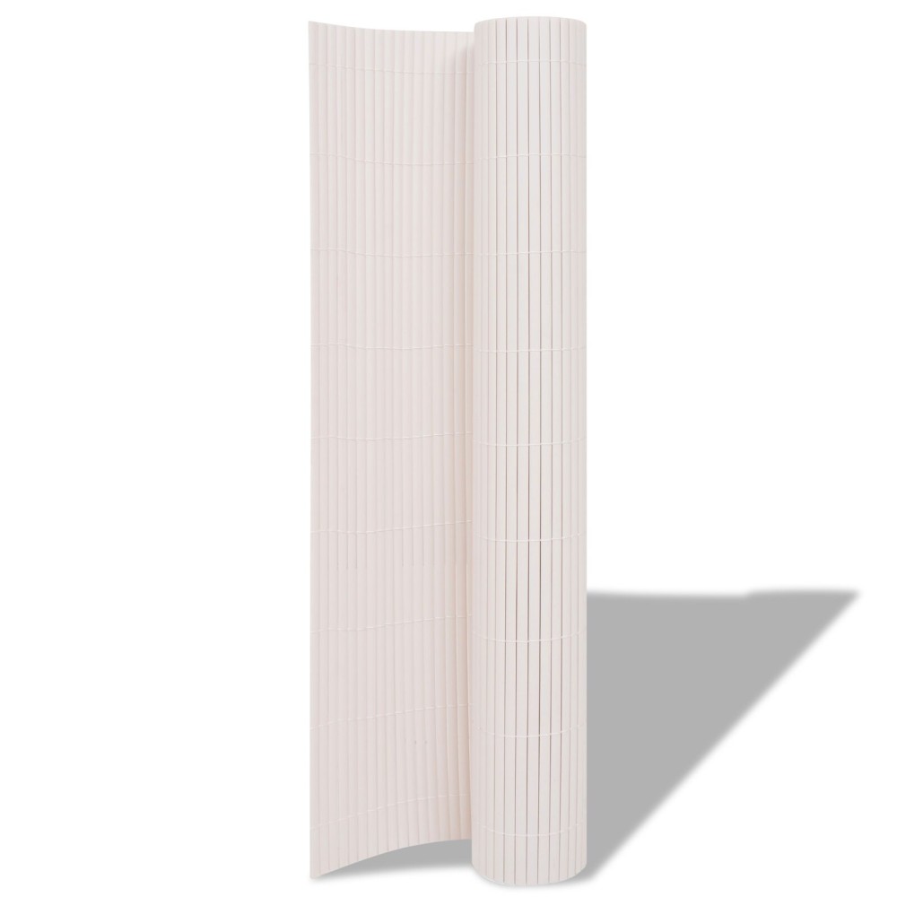 vidaXL Φράχτης Κήπου Διπλής Όψης PVC 150x300cm Λευκό