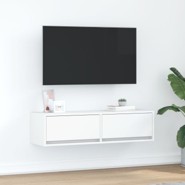 vidaXL Ντουλάπι Τηλεόρασης Λευκό 100x31x25,5cm Επεξεργασμένο Ξύλο