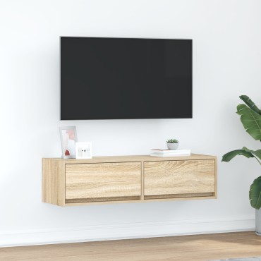 vidaXL Κομοδίνο ΤV Σομιέ Καρυδιά 100x31x25,5cm Επεξεργασμένου Ξύλου