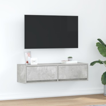 vidaXL Κομμάτι Τηλεόρασης Γκρι Σκυρόδεμα 100x31x25,5cm Επεξεργασμένο Ξύλο