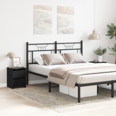 vidaXL Κομοδίνα με Συρτάρια 2 τεμ. Μαύρη Δρυς 30x30x40 εκ