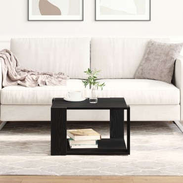 vidaXL Τραπεζάκι καφέ Μαύρο Δρυς 85x55x31cm Επεξεργασμένο ξύλο 1 τεμ.