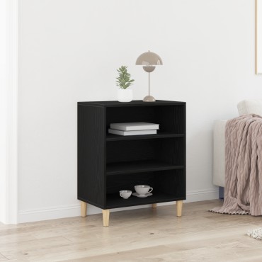 vidaXL Πλαϊνό Γραφείο Μαύρο Δρυς 57x35x70cm Από ξύλο 1 τεμ.