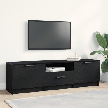 vidaXL Ντουλάπι τηλεόρασης - Μαύρη δρυς - 140x35x40cm - Φτιαγμένο από επεξεργασμένο ξύλο