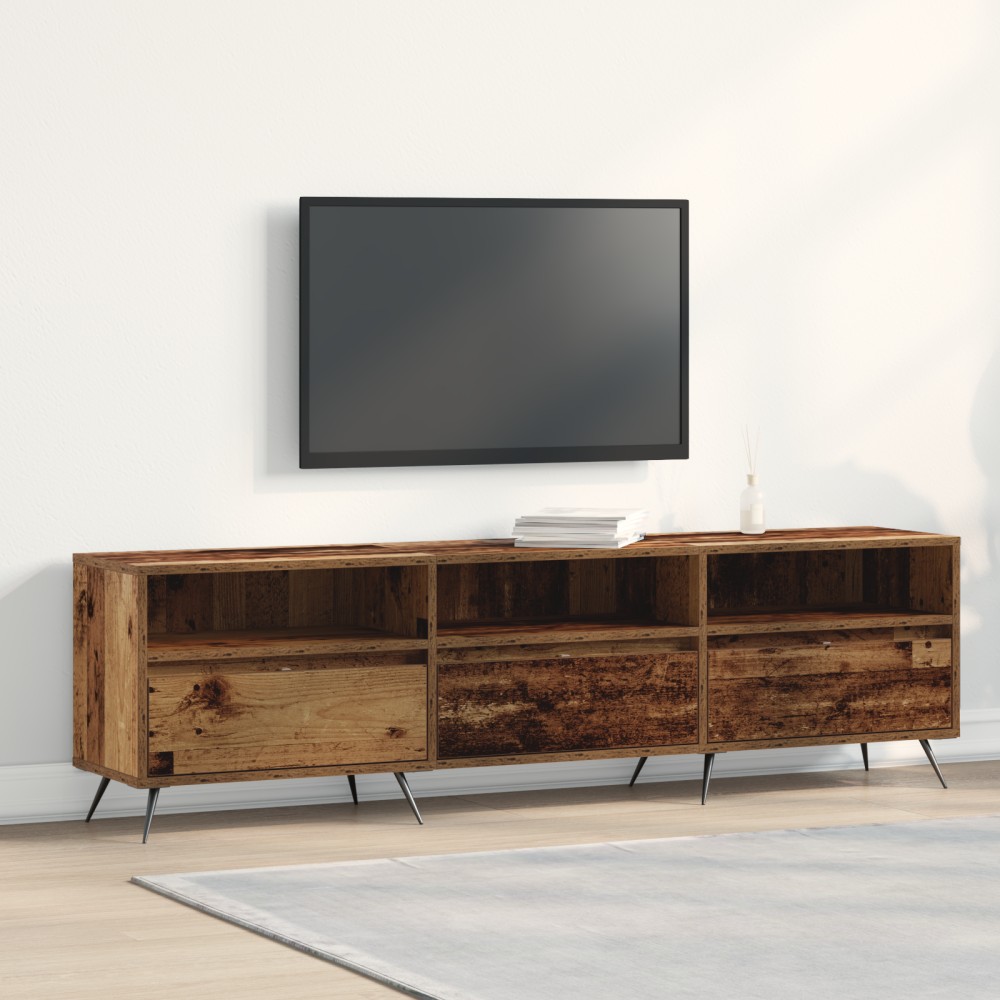 vidaXL Ντουλάπα TV Παλιού Ξύλου 150x30x44,5cm Από Μηχανικά ξύλα