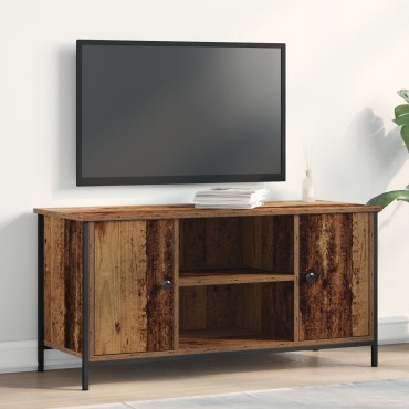 vidaXL Ντουλάπι τηλεόρασης από παλιό ξύλο 100x40x50cm Επεξεργασμένο ξύλο και Ατσάλι