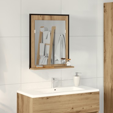 Καθρέφτης μπάνιου vidaXL Artisan Oak 50x12x60cm Επεξεργασμένο ξύλο