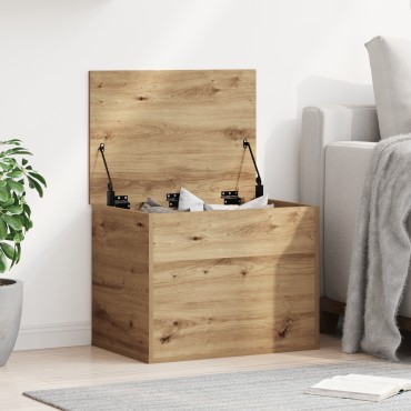 vidaXL Κουτί Αποθήκευσης με Καπάκι σε Στυλ Artisan Oak 60x42x46cm Επεξεργασμένο Ξύλο 1 τεμ.
