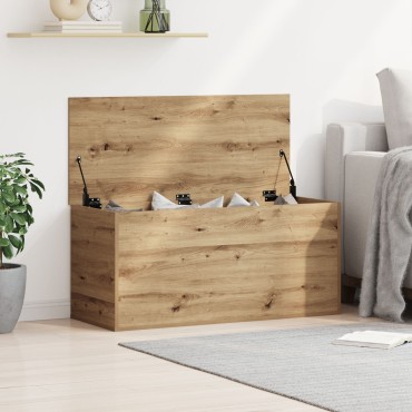 Κουτί αποθήκευσης vidaXL με καπάκι Artisan Oak 100x42x46cm από Κατασκευασμένο Ξύλο