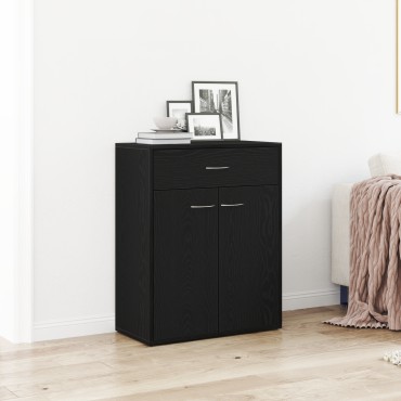 VidaXL Πλαϊνό Γραφείο Μαύρο Δρυς 60x30x75cm Επεξεργασμένο Ξύλο 1 τεμ.