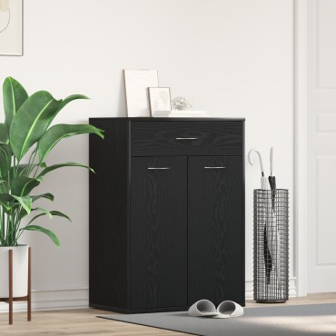 vidaXL Ντουλάπι Παπουτσιών Μαύρο Δρυς 60x35x84cm από Ξύλο