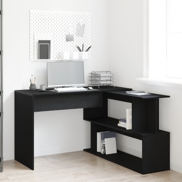Γραφείο vidaXL Μαύρο Δρυς 200x50x76cm από Επεξεργασμένο Ξύλο 1 τεμ.