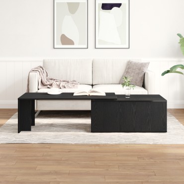 vidaXL Τραπεζάκι Σαλονιού Μαύρο Δρυς 150x50x35cm Φτιαγμένο από Μηχανικό Ξύλο 1 τεμ.