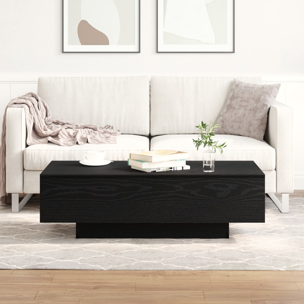 vidaXL Τραπεζάκι σαλονιού Μαύρη Οξυά 100x49,5x31cm 1 τεμ.