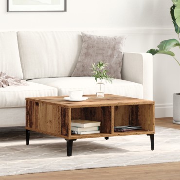 vidaXL Τραπέζι καφέ Παλιού Ξύλου 60x60x30cm Κατασκευασμένο Ξύλο 1 τεμ.