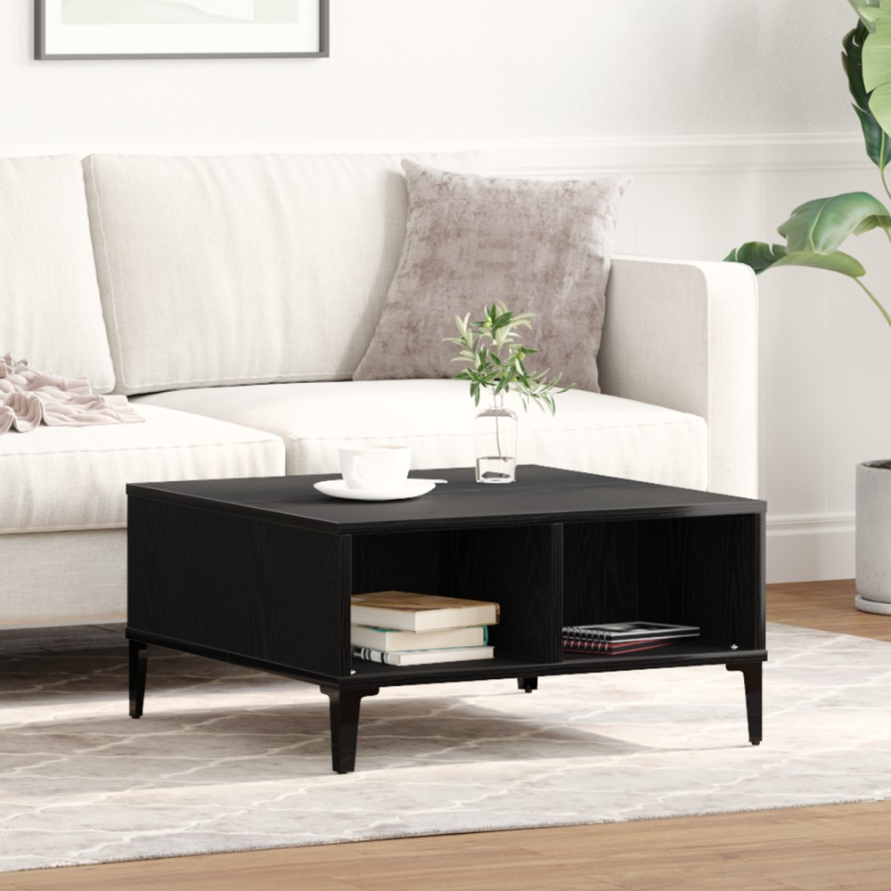 vidaXL Τραπεζάκι σαλονιού Μαύρο Δρυς 60x60x30cm Επεξεργασμένο ξύλο 1 τεμ.