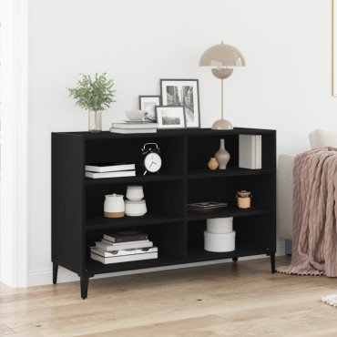 vidaXL Μπουφές Μαύρο Δρυς 103,5x35x70cm Ξύλο Επεξεργασμένο 1 τεμ.