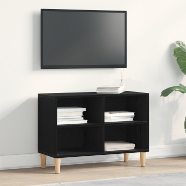 vidaXL Μαύρη ντουλάπα τηλεόρασης - 69.5x30x50 cm φτιαγμένη από επεξεργασμένο ξύλο