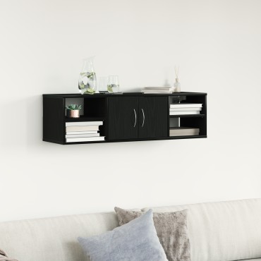vidaXL Επιτοίχια Ράφα Μαύρη Δρυς 140x41x75cm Επεξεργασμένο Ξύλο