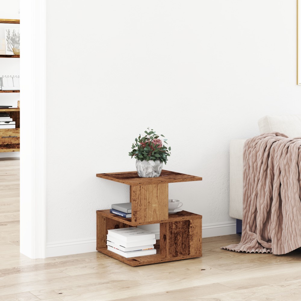 vidaXL Τραπέζι Πλευρικής από Αρχαίο Ξύλο 40x40x40cm 1 τεμ.