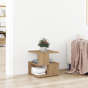 vidaXL Τραπέζι Άκρης από Οξειδωμένο Δρύ 40x40x40cm 1 τεμ.