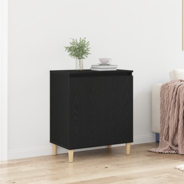 vidaXL Μπουφές Μαύρος Δρυς 60x35x70 cm Επεξεργασμένο Ξύλο 1 τεμ.