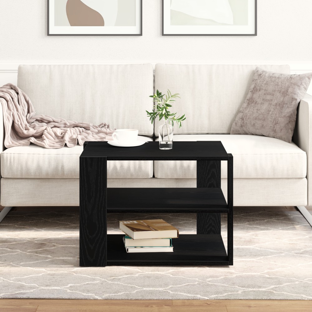 vidaXL Τραπεζάκι σαλονιού Μαύρη Δρυς 58x58x40 εκ 1 τεμ.