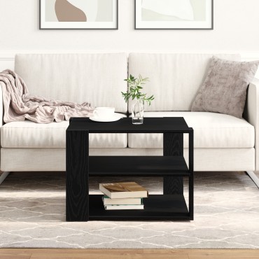 vidaXL Τραπεζάκι σαλονιού Μαύρη Δρυς 58x58x40 εκ 1 τεμ.