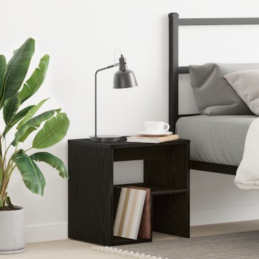 vidaXL Κομοδίνο Μαύρη Δρυς 40x30x40cm Συνθετικό Ξύλο 1 τεμ.
