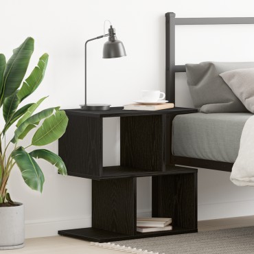 vidaXL Κομοδίνο Μαύρη Δρυς 50x30x51,5cm Επεξεργασμένο Ξύλο 1 τεμ.