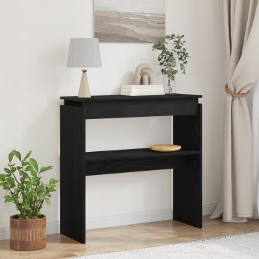 vidaXL Κονσόλα Μαύρη Δρυς 80x30x80cm Φτιαγμένη από ξύλο 1 τεμ.