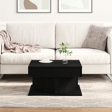 vidaXL Τραπεζάκι σαλονιού Μαύρο Δρυς 57x57x30cm Φτιαγμένο από ξύλο 1 τεμ.