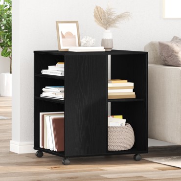 vidaXL Κάβα Αποθήκευσης Μαύρη Βελανιδιά 60x53x72,5cm Επεξεργασμένο Ξύλο