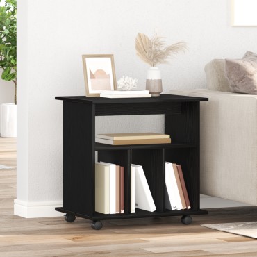 vidaXL Κυλιόμενο Ντουλάπι Μαύρη Δρυς 60x45x55cm - Επεξεργασμένο Ξύλο