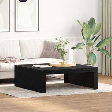 vidaXL Μαύρο Τραπεζάκι Σαλονιού - 100x100x35cm Φτιαγμένο από Σύνθετο Ξύλο 1 τεμ.