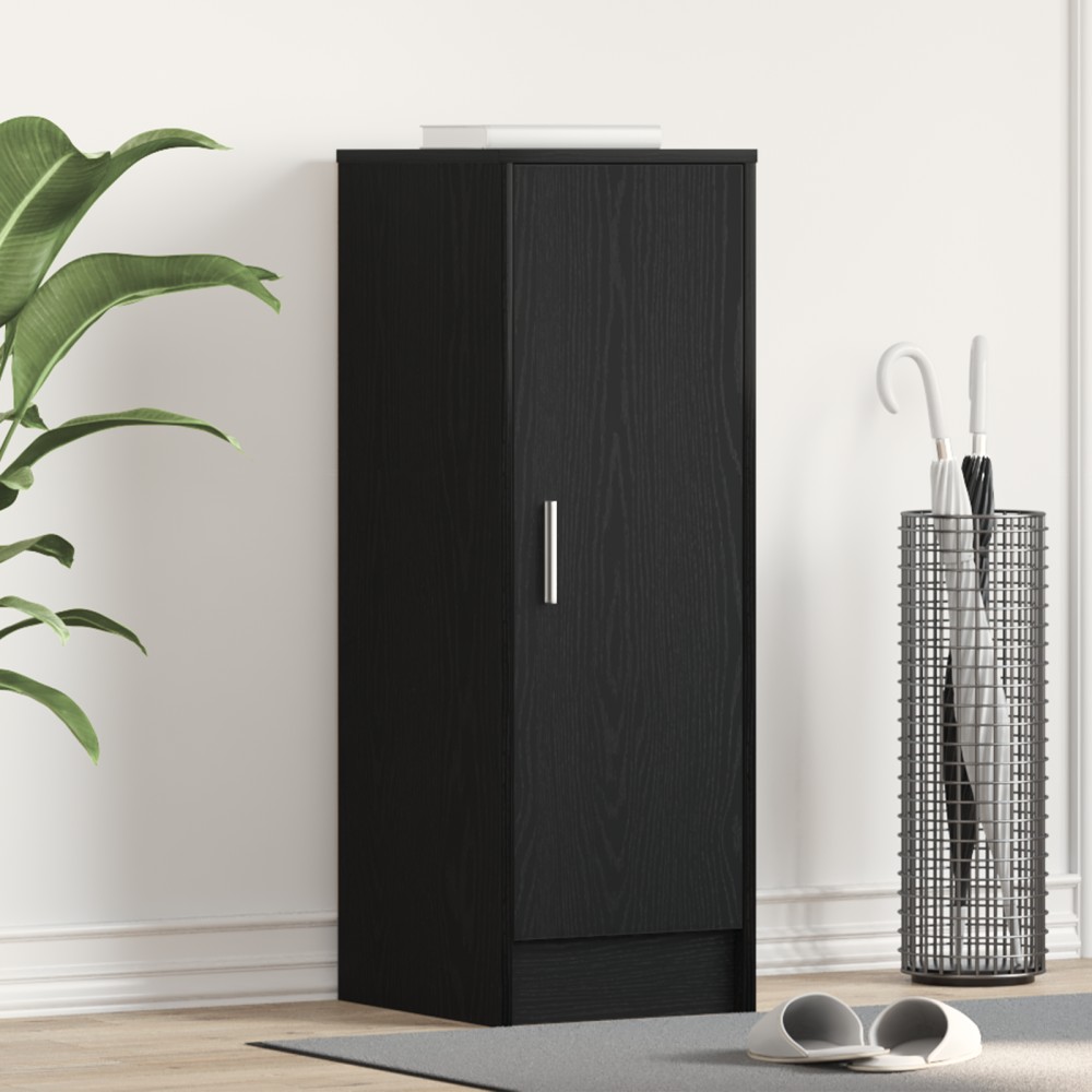 vidaXL Μαύρη Ντουλάπα Για Παπούτσια από Δρυς 32x35x92 cm Με Επεξεργασμένο Ξύλο