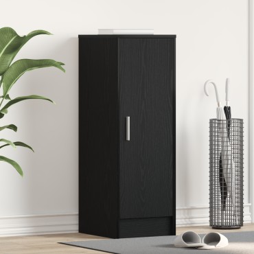 vidaXL Μαύρη Ντουλάπα Για Παπούτσια από Δρυς 32x35x92 cm Με Επεξεργασμένο Ξύλο