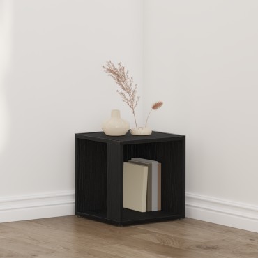 vidaXL Τραπέζι Μαύρη Δρυς 33x33x34,5cm Κατασκευασμένο ξύλο