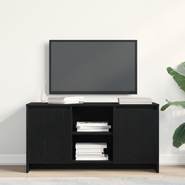 vidaXL Κάθισμα TV σε Μαύρο Δρυς 102x37,5x52,5cm από Επεξεργασμένο Ξύλο