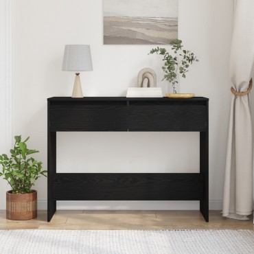 vidaXL Μαύρο Ξύλινο Τραπέζι Κονσόλας - 100x35x76.5cm - Επεξεργασμένο Ξύλο
