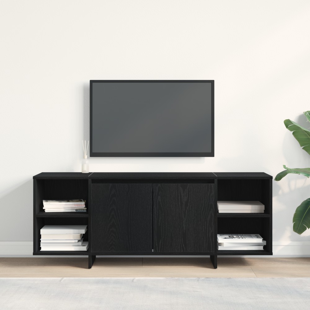 vidaXL Βάση τηλεόρασης - Μαύρη Δρυς - 120x30x40.5cm - Φτιαγμένη από Επεξεργασμένο ξύλο