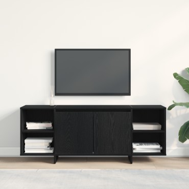 vidaXL Βάση τηλεόρασης - Μαύρη Δρυς - 120x30x40.5cm - Φτιαγμένη από Επεξεργασμένο ξύλο